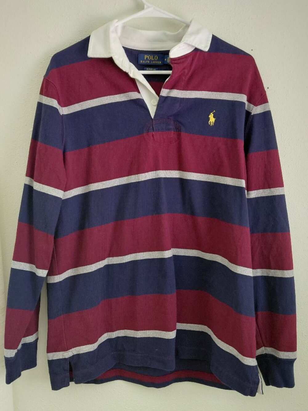 Polo Ralph Lauren Rugby Long Sleeve Shirt Classic Fit Preppy Medium